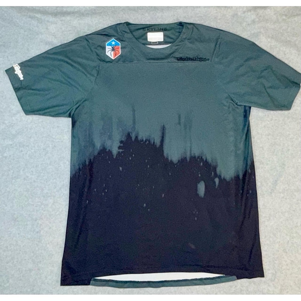 Troy Lee Designs MTB TShirt Skyline Mens Medium‎ Blue Spider Mountain Logo